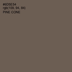 #6D5E54 - Pine Cone Color Image